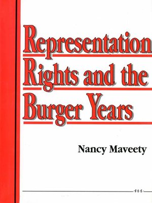 cover image of Representation Rights and the Burger Years